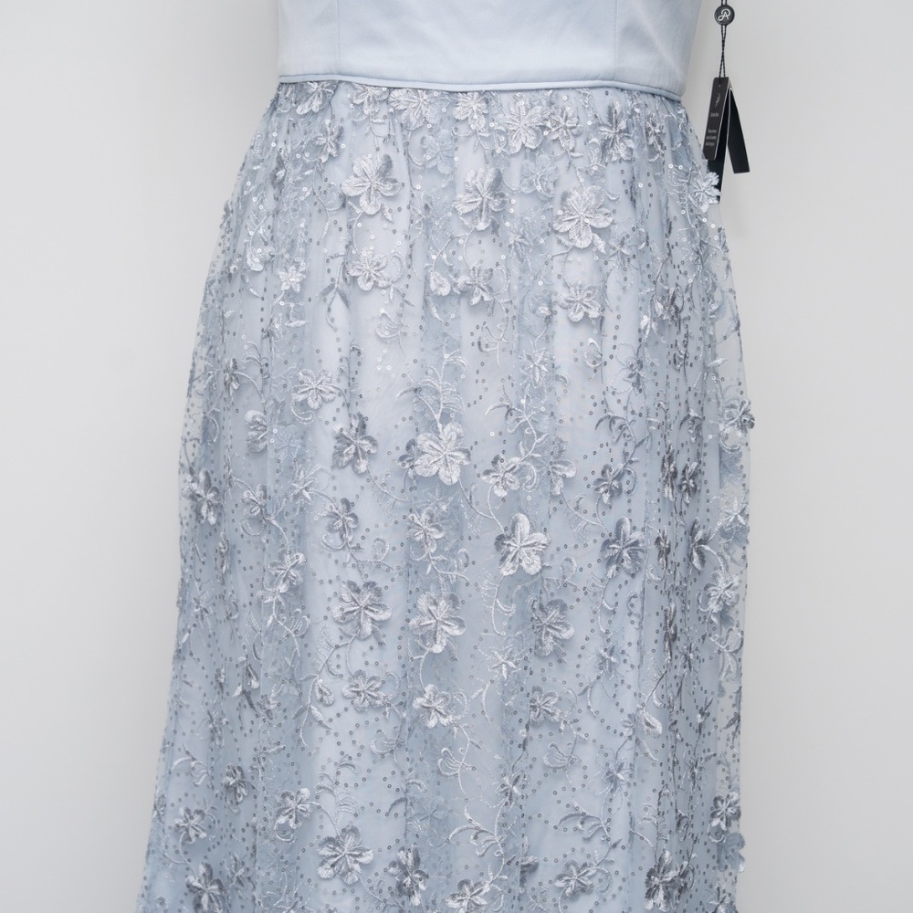 Adrianna Papell - Off Shoulder Floral Embroidered Dress - Picture 8 of 13